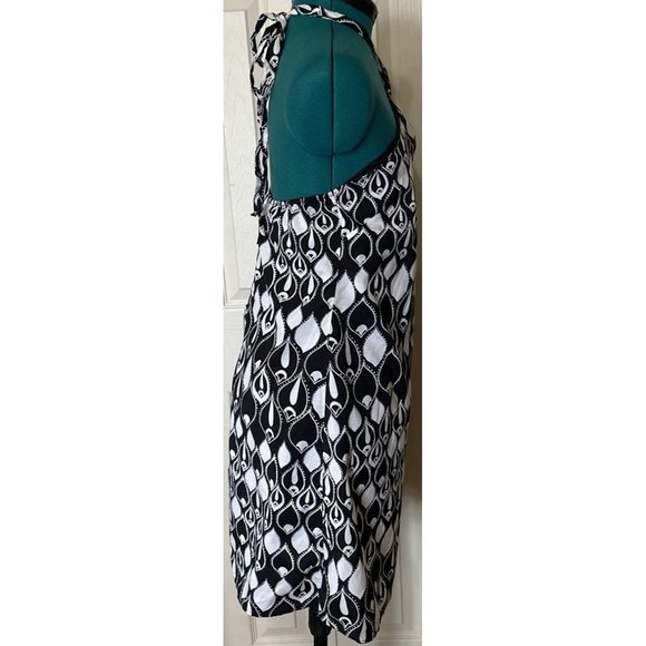 Old Navy Sundress w/Tie Neck Geometric Pattern Cotton Blend Junior's Size M - Picture 3 of 13